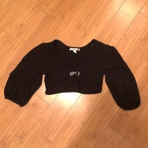 Speckless black dress top